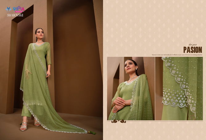 Swarovskii By Vipul Heavy Wedding Wear Designer Salwar Kameez Wholesale Market In Surat